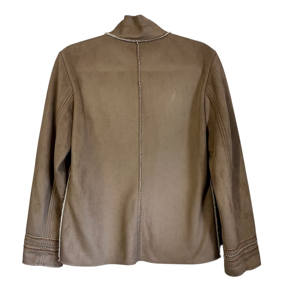 Unlisted By Kenneth Cole Microsuede Jacket In Camel Tan Size Small - Picture 3 of 10